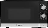 Bosch FFL020MS2 Serie 2 Mikrowelle, 26 x 44 cm, 800 W, Drehteller 27 cm, Türanschlag Links, Reinigungsunterstützung,…