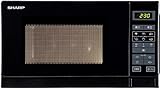 Sharp R742BKW 2-in-1 Mikrowelle mit Grill / 25 L / 900 W / 1000 W Grill / LED-Display / 8 Automatikprogramme…